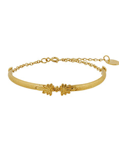 Hinged Column Bracelet with Ornate Detailing