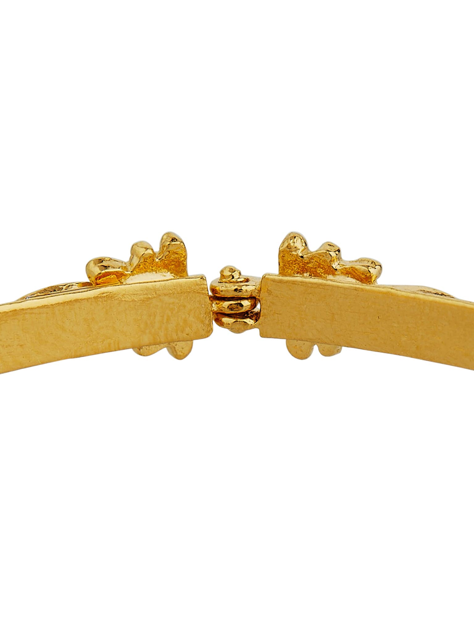 Hinged Column Bracelet with Ornate Detailing - image 6 | gold plate