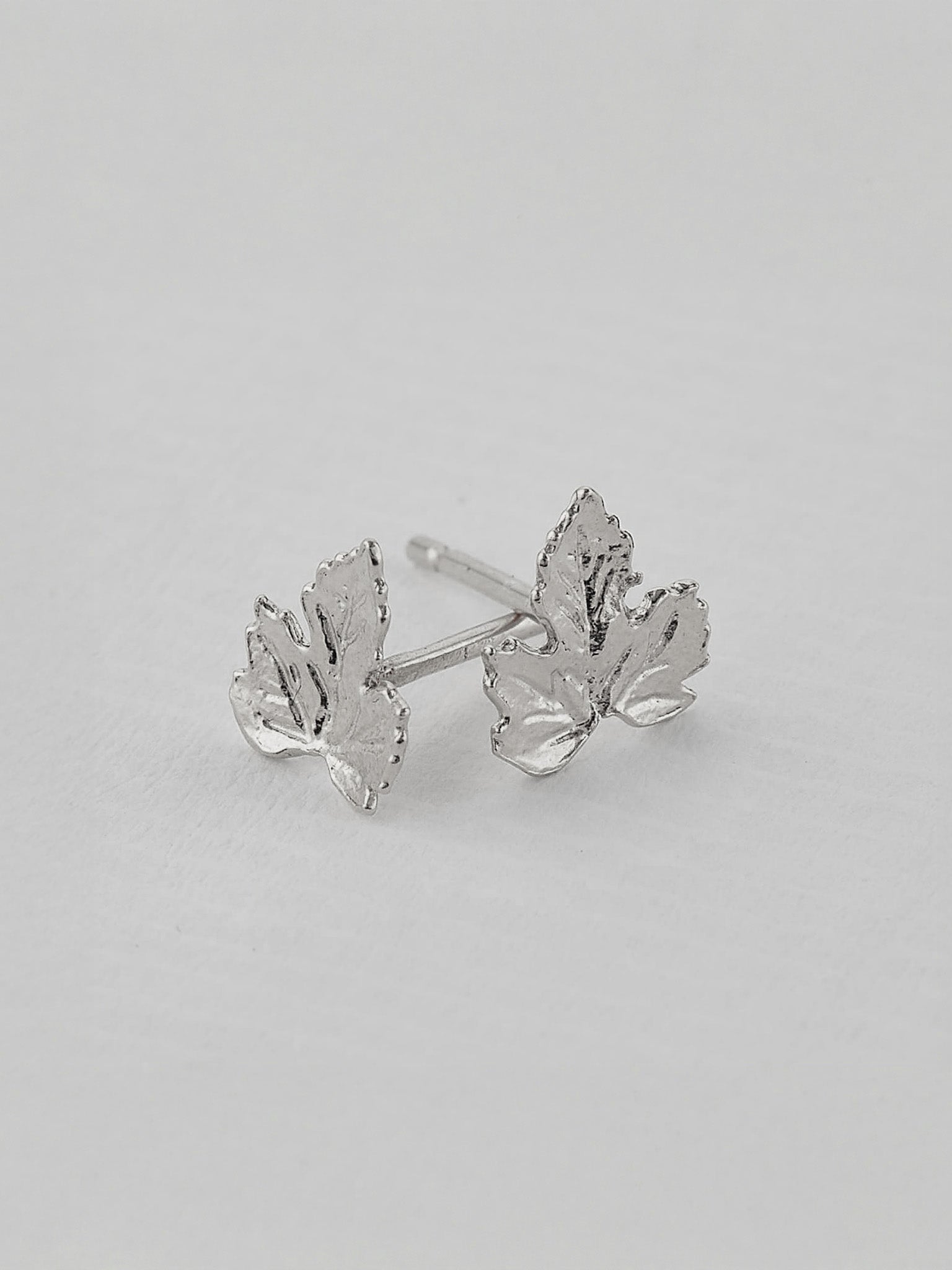 Vine Leaf Stud Earrings - image 4 | gold plate