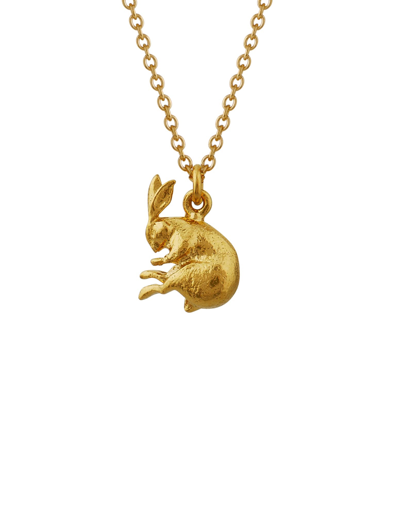 Sleeping Hare Necklace - image 1 | gold plate
