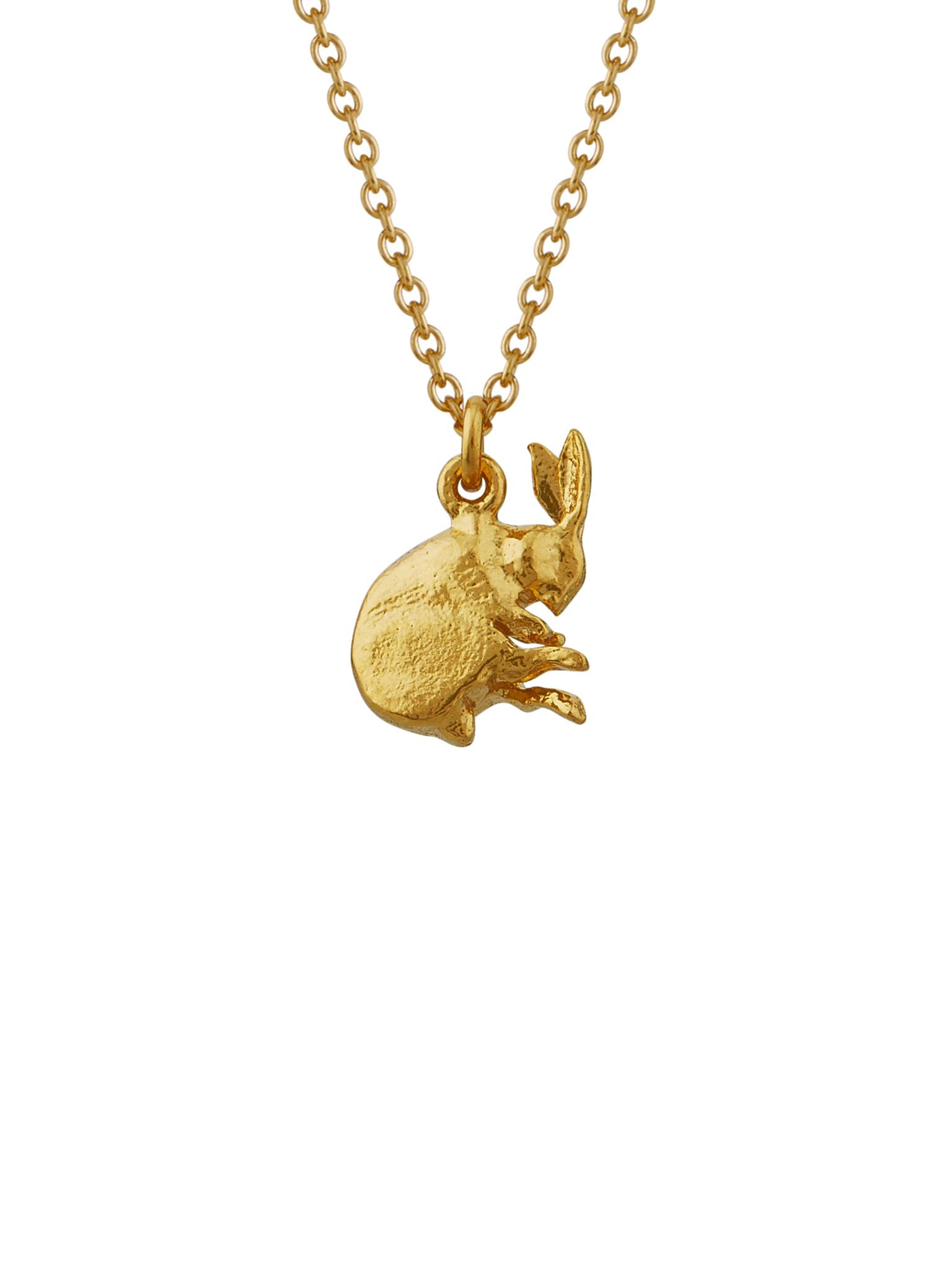 Sleeping Hare Necklace - image 3 | gold plate