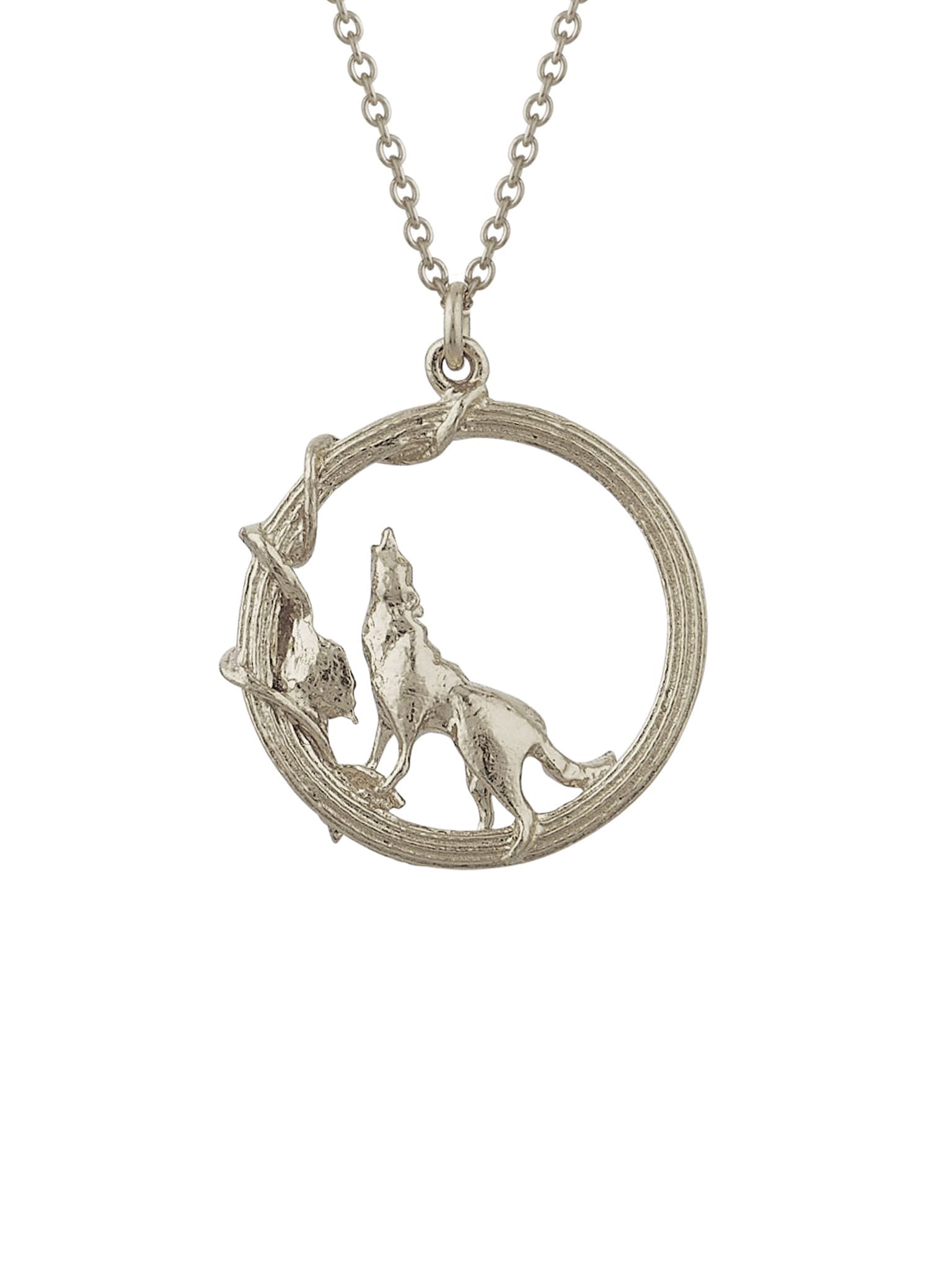 Column Loop Necklace with Howling Wolf - image 7 | silver