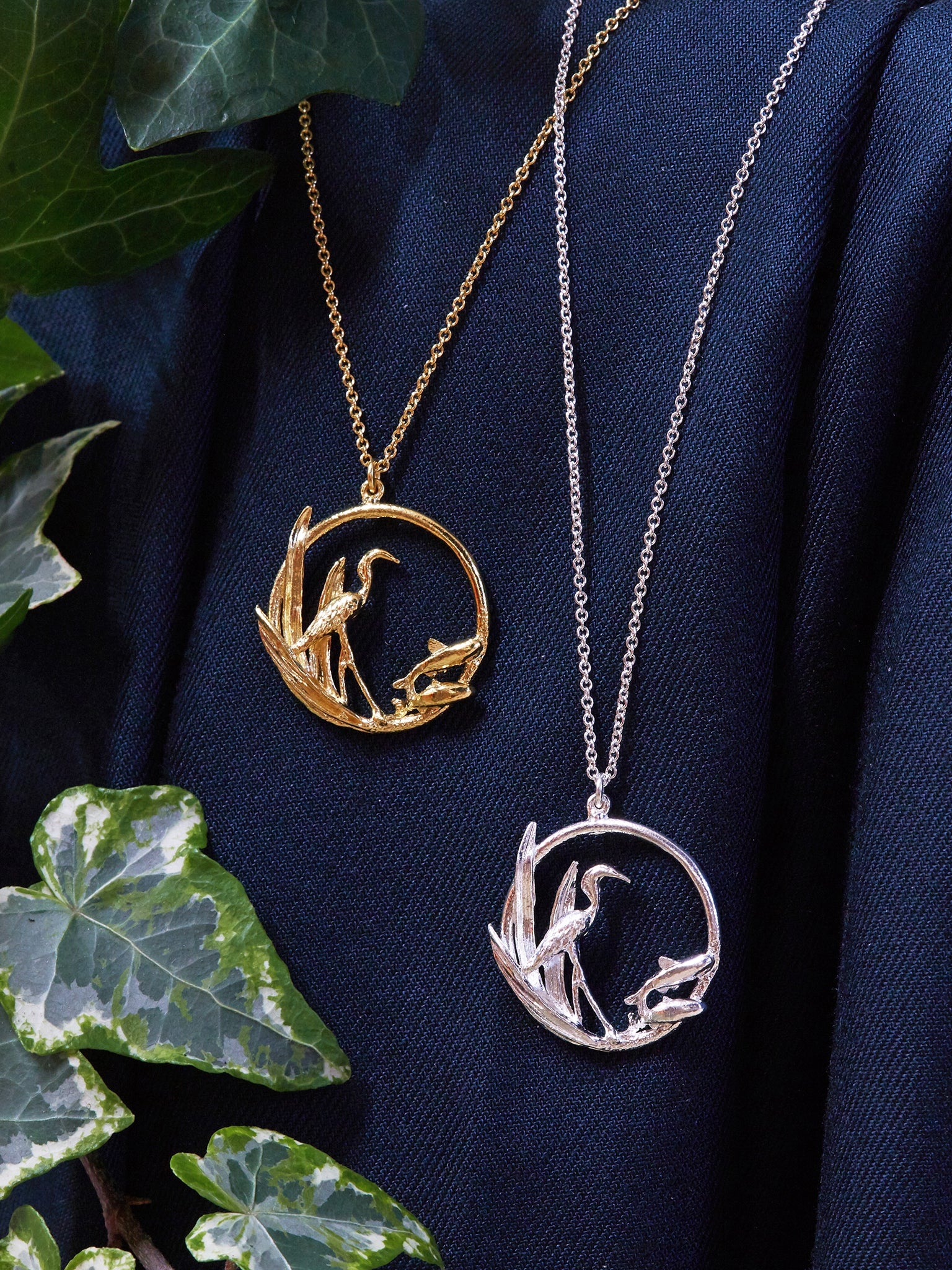 The Heron & the Fish Loop Necklace - image 2
