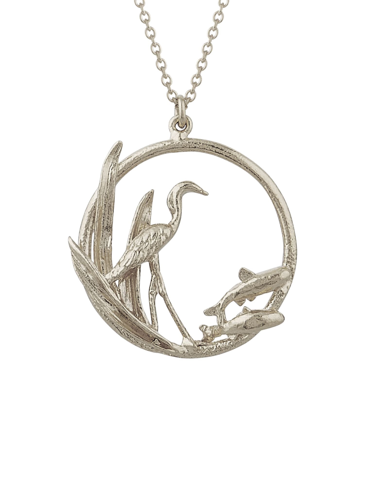 The Heron & the Fish Loop Necklace – Alex Monroe