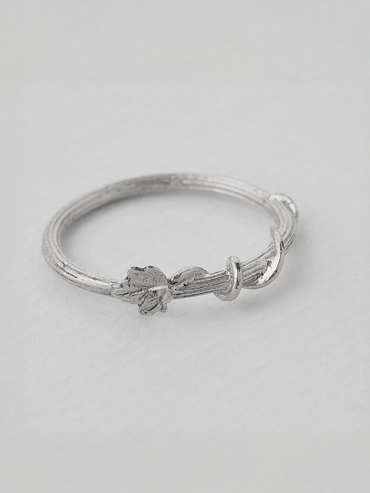 Fine Overgrown Column Ring - image 6 | silver