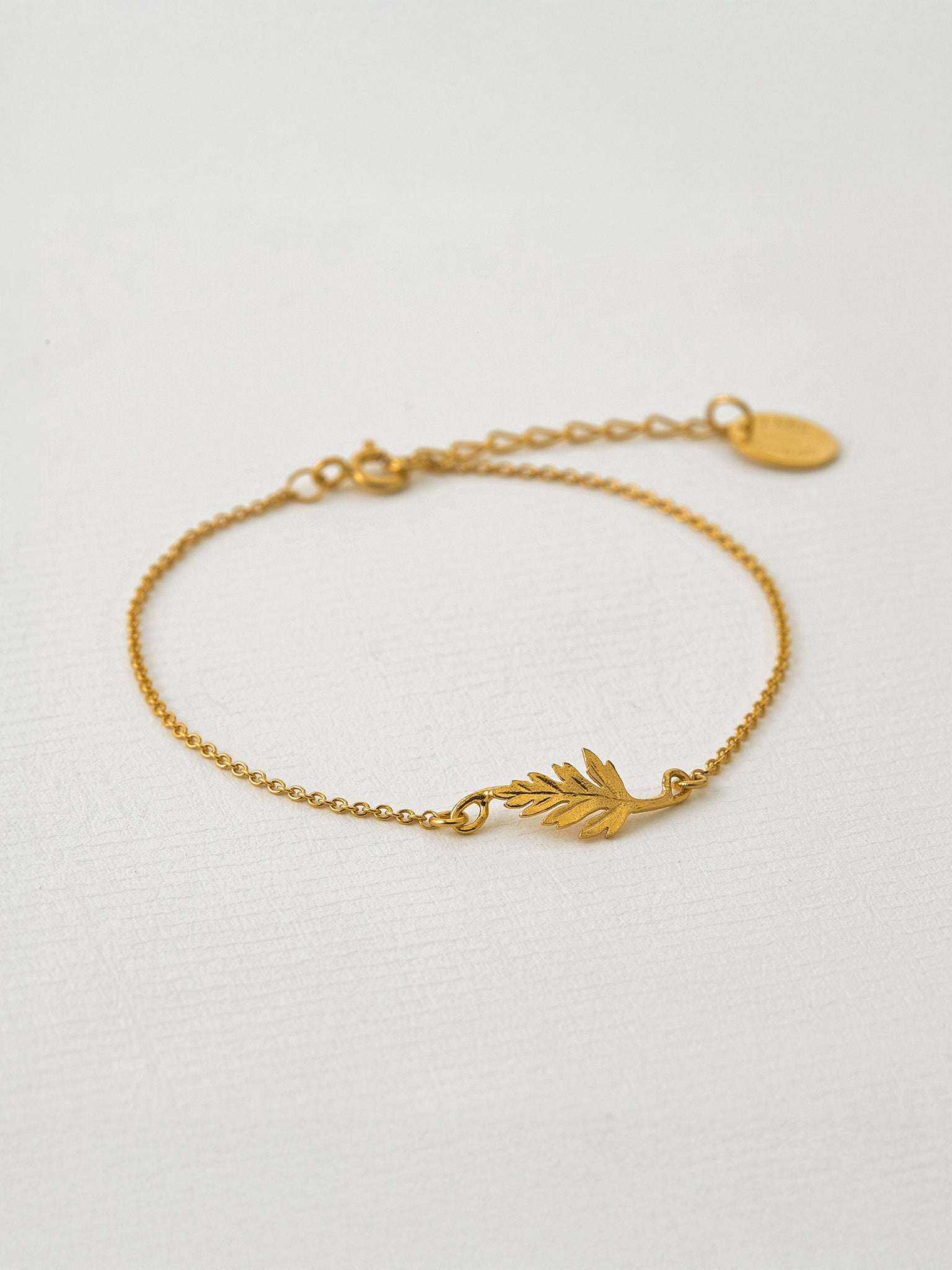 Little Fern Leaf Bracelet - image 3 | gold plate