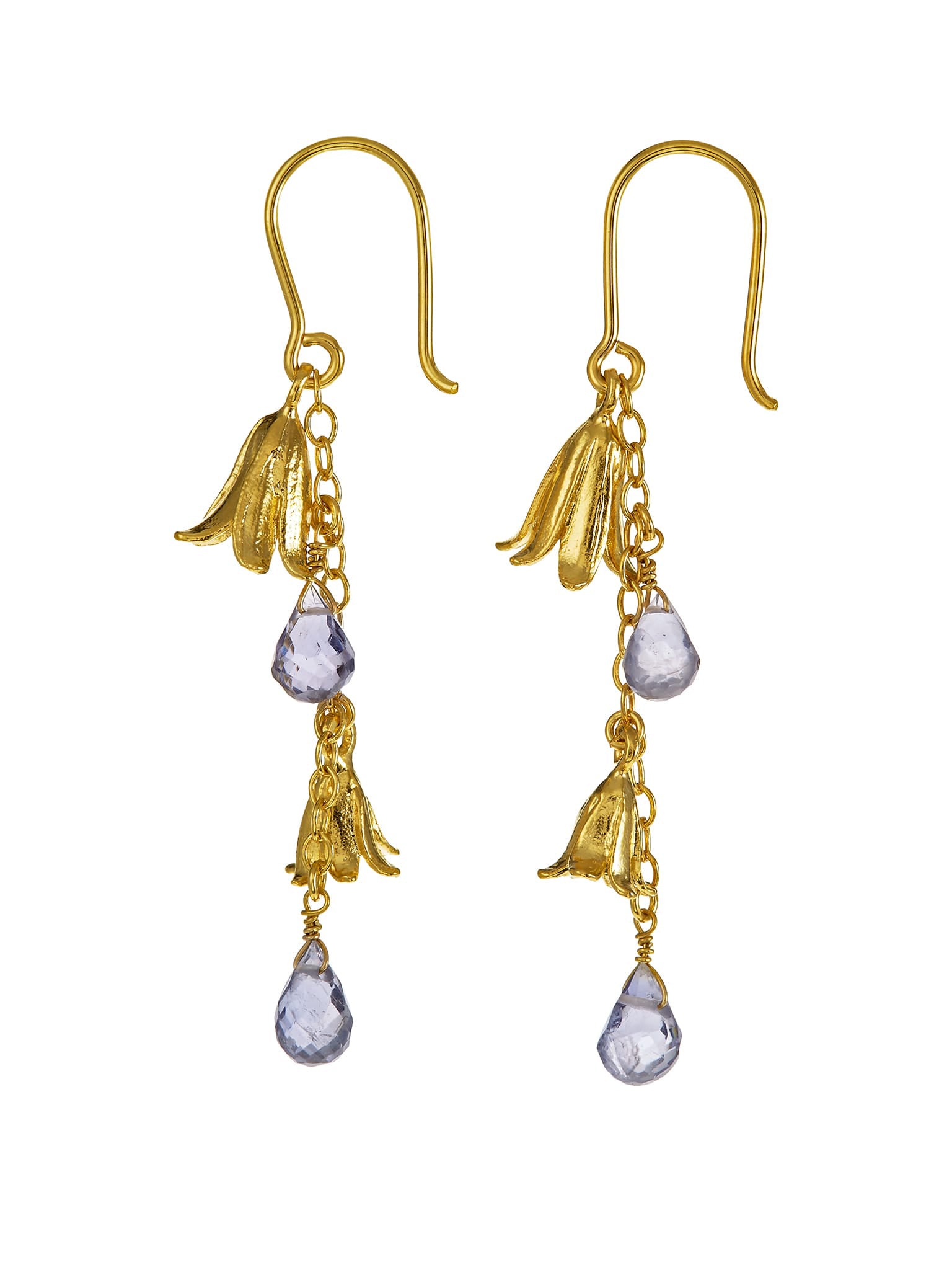 Bluebell Drop Earrings - image 5 | gold plate