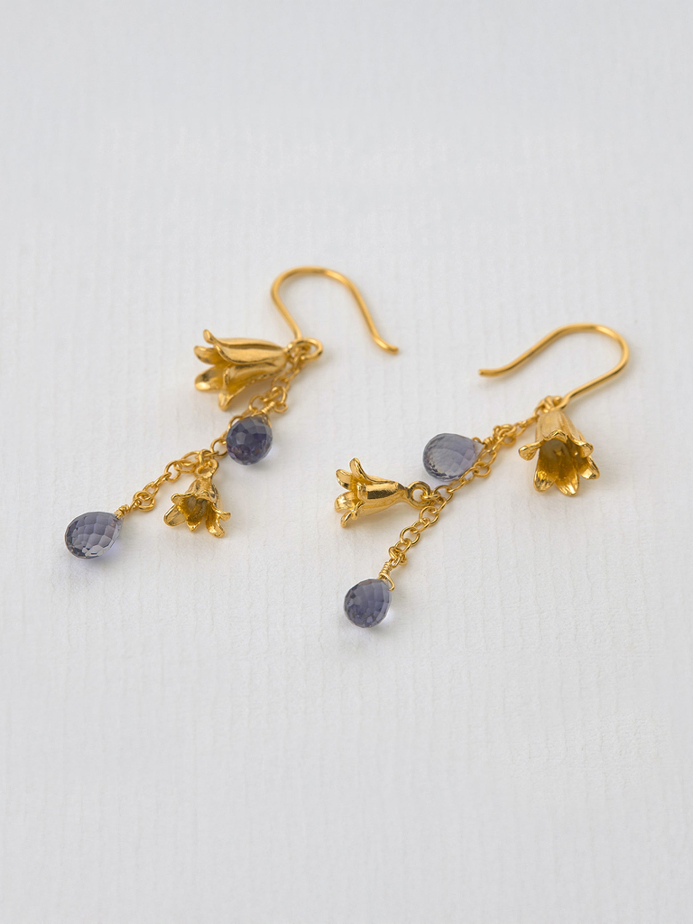 Bluebell Drop Earrings - image 4 | gold plate