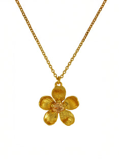 Citrine Buttercup Necklace