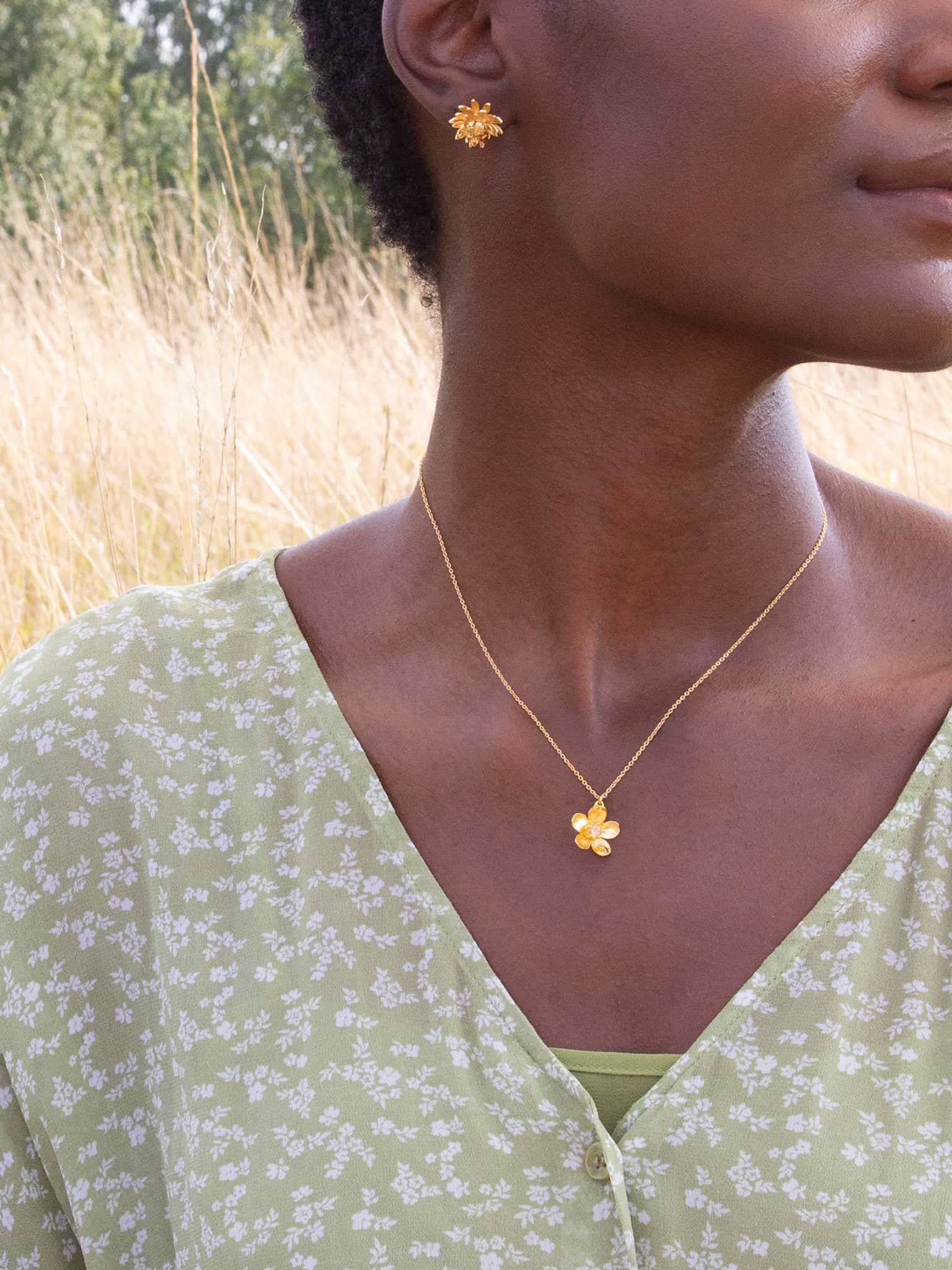 Citrine Buttercup Necklace - image 2