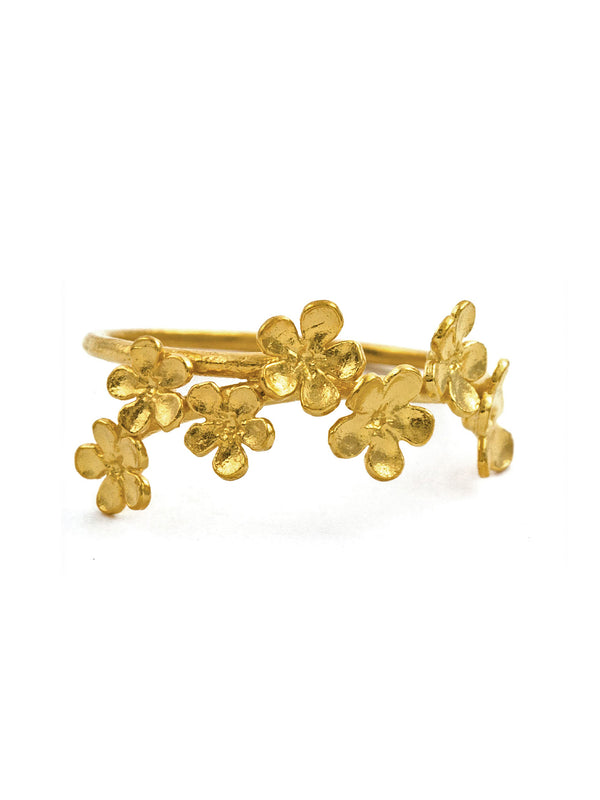 Forget Me Not Flower Trail Stacking Ring