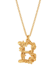 Floral Letter B Necklace