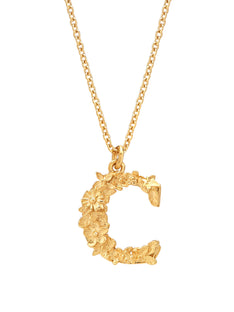 Floral Letter C necklace