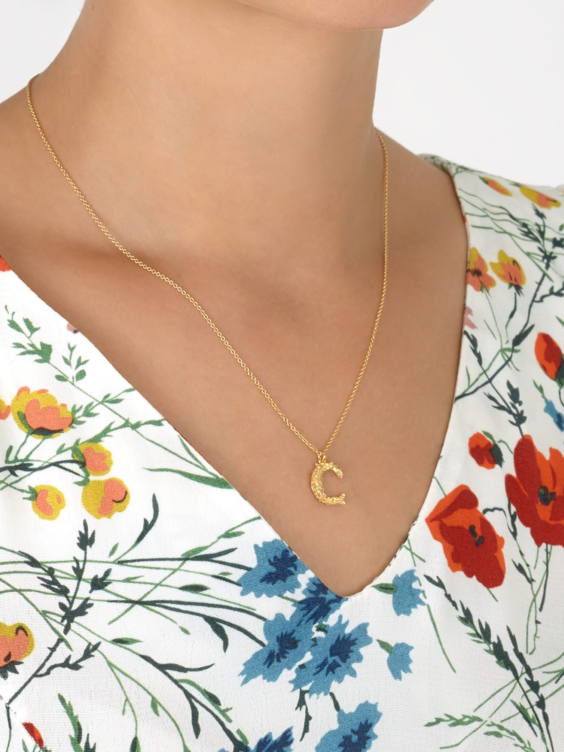 Floral Letter C necklace - image 2