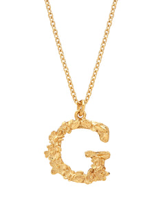 Floral Letter G Necklace