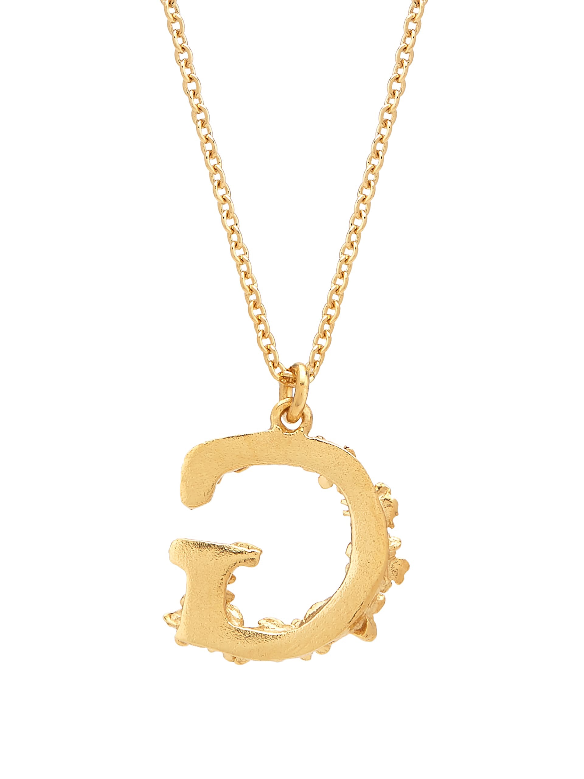 Floral Letter G Necklace - image 4 | gold plate