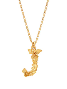 Floral Letter J Necklace