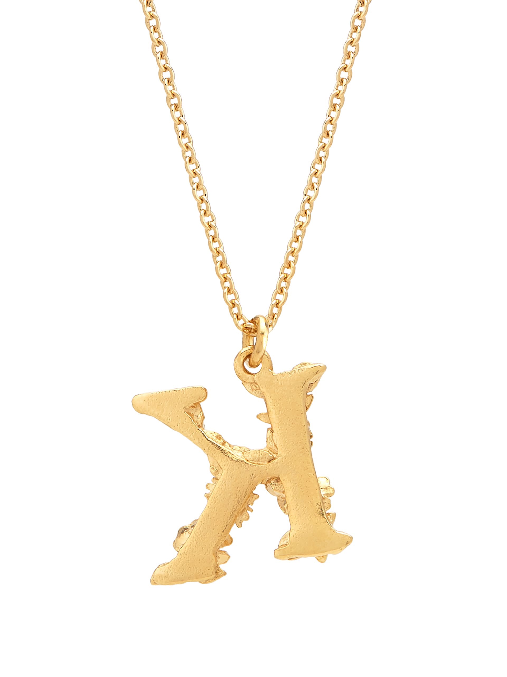 Floral Letter K Necklace - image 4 | gold plate