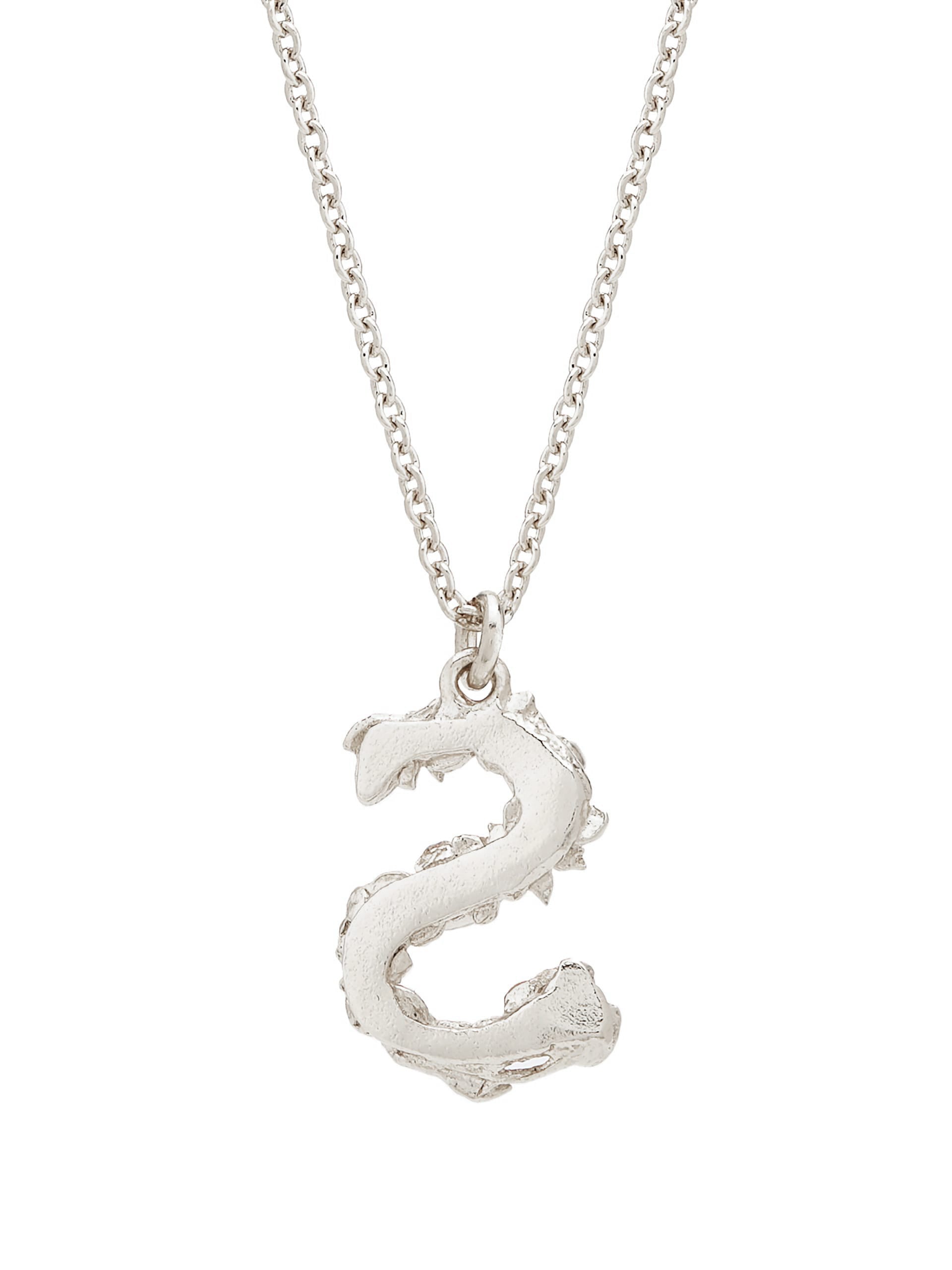 Floral Letter S Necklace - image 8 | silver