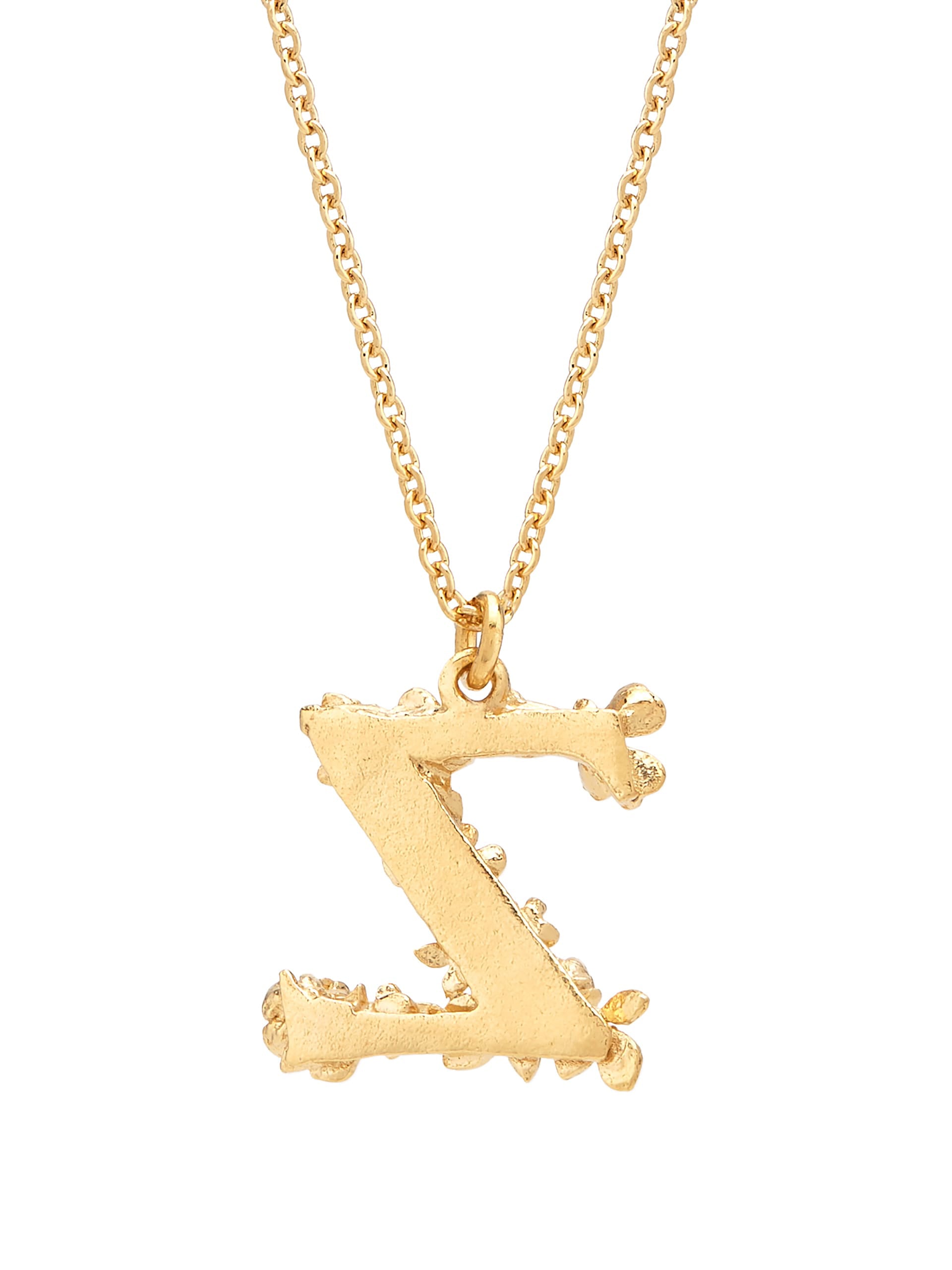 Floral Letter Z Necklace - image 4 | gold plate