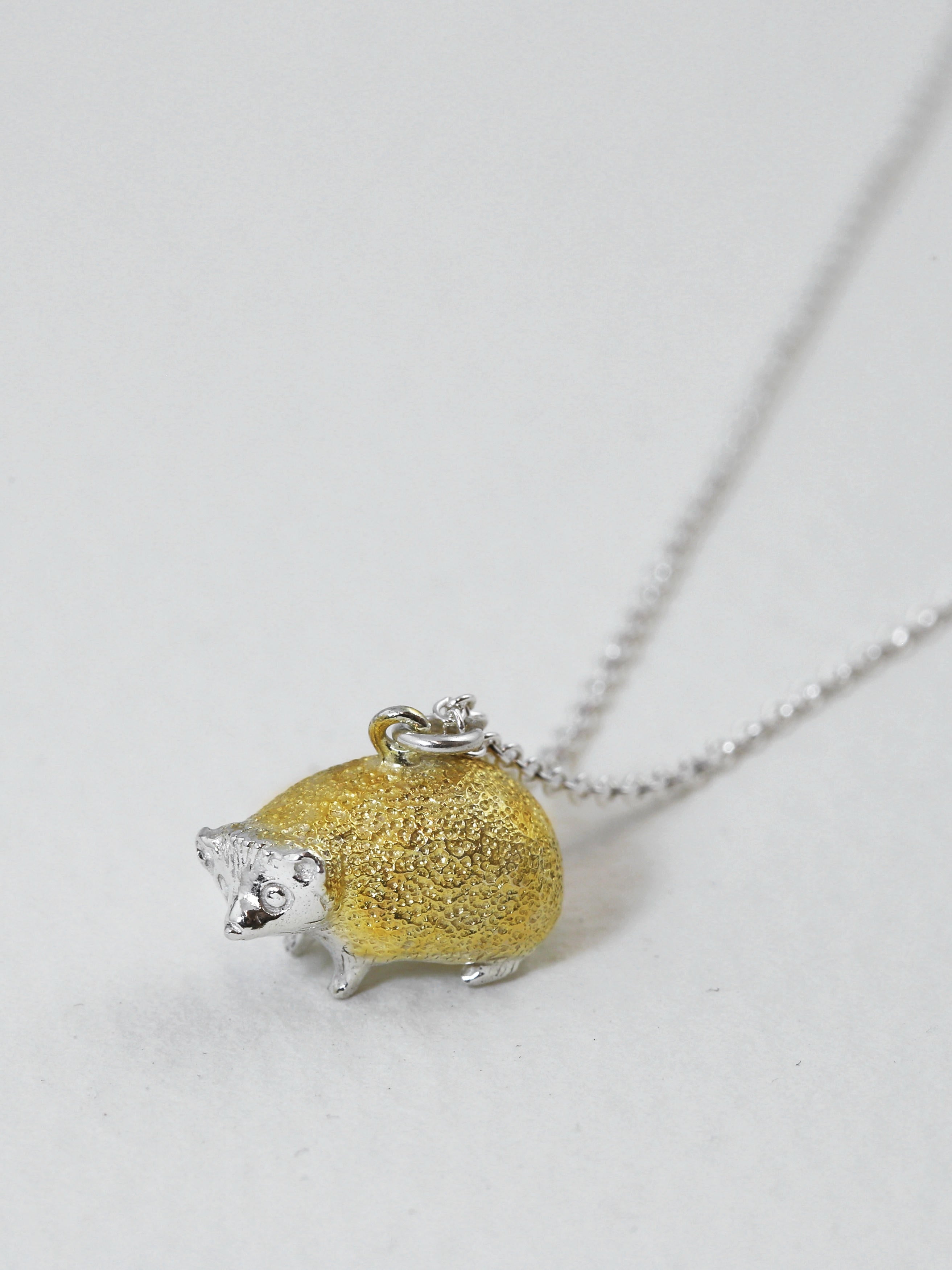 Hedgehog Necklace - Friends of the Earth - image 5 | silver & gold plate
