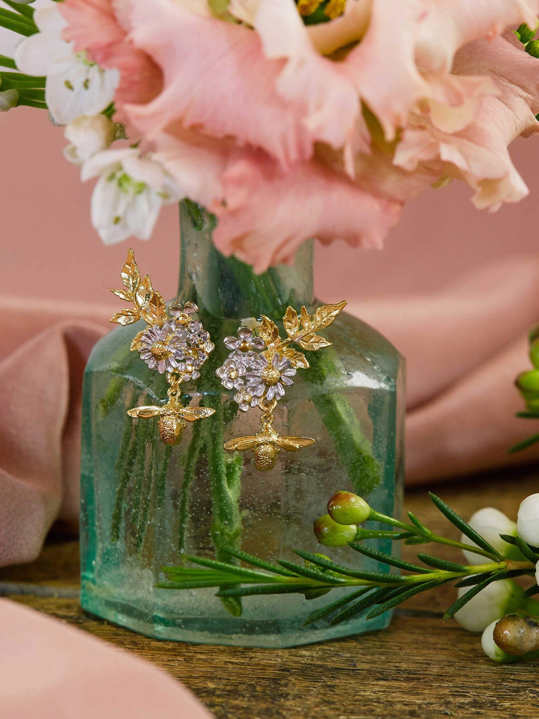Posy Bloom Bee Earrings - image 3