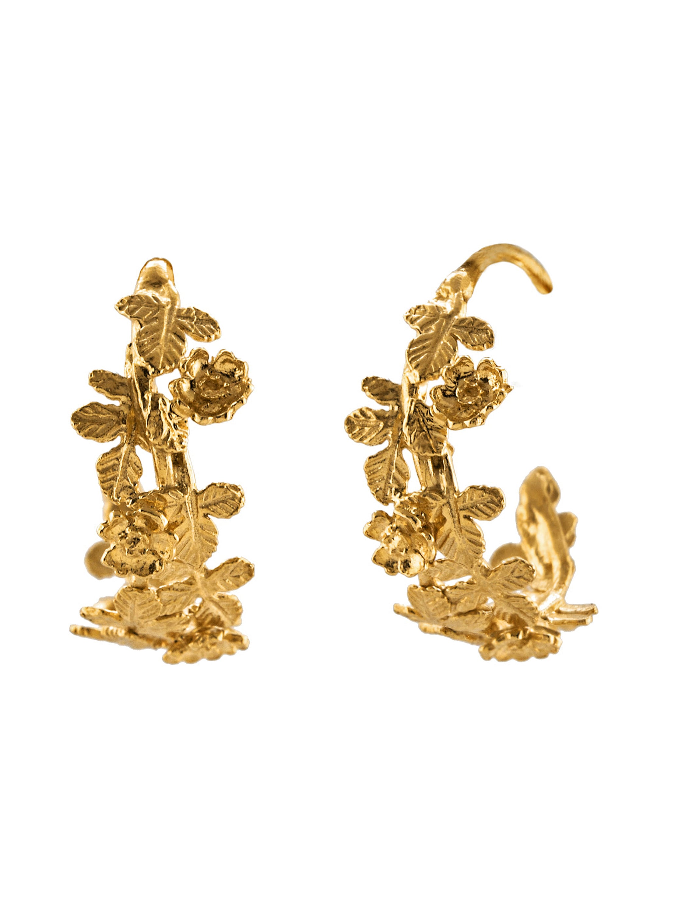 Wildrose Wide Hoop Earrings - image 1 | gold plate