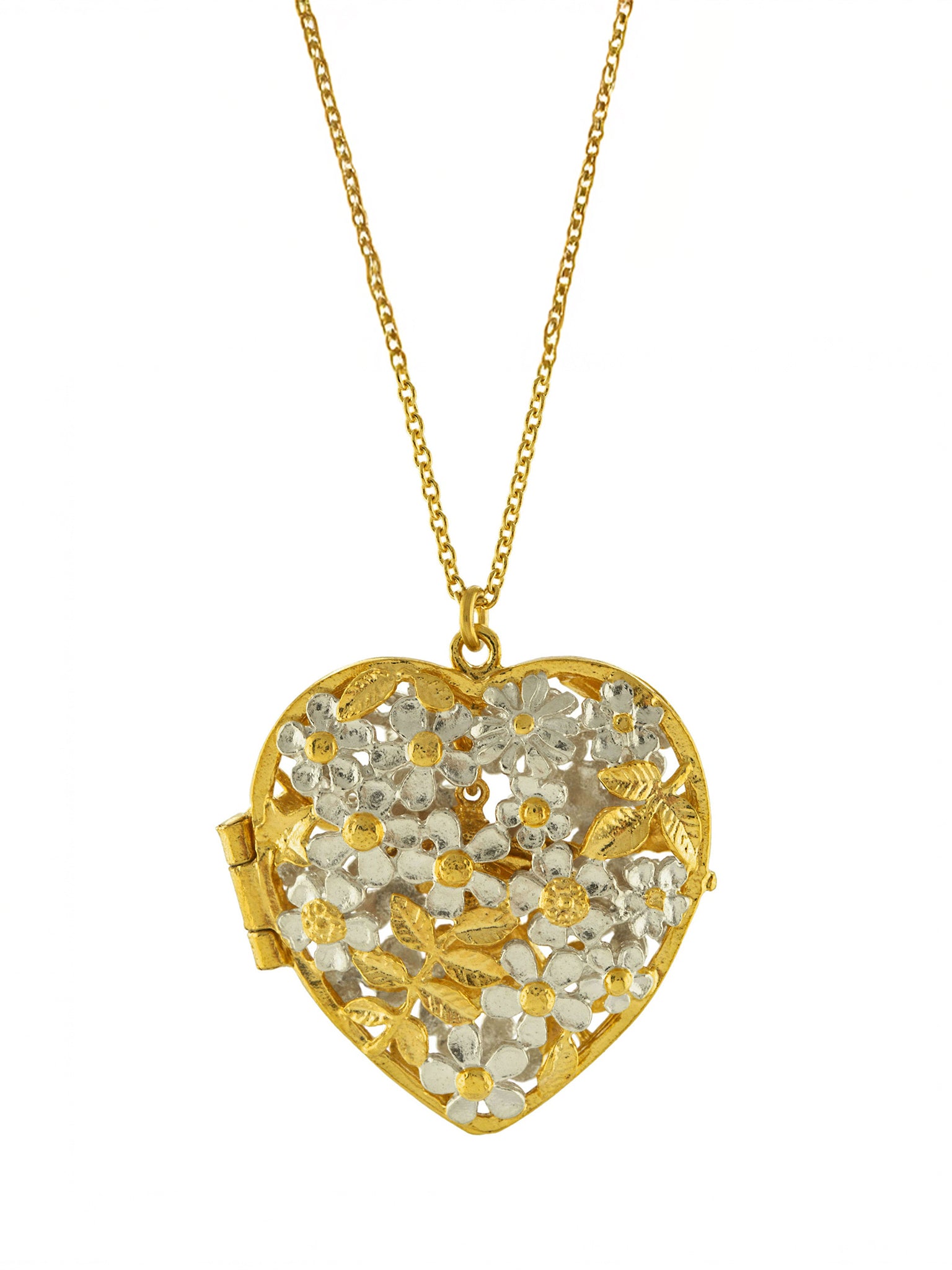 Posy Bloom Bee Locket - image 1 | silver & gold plate