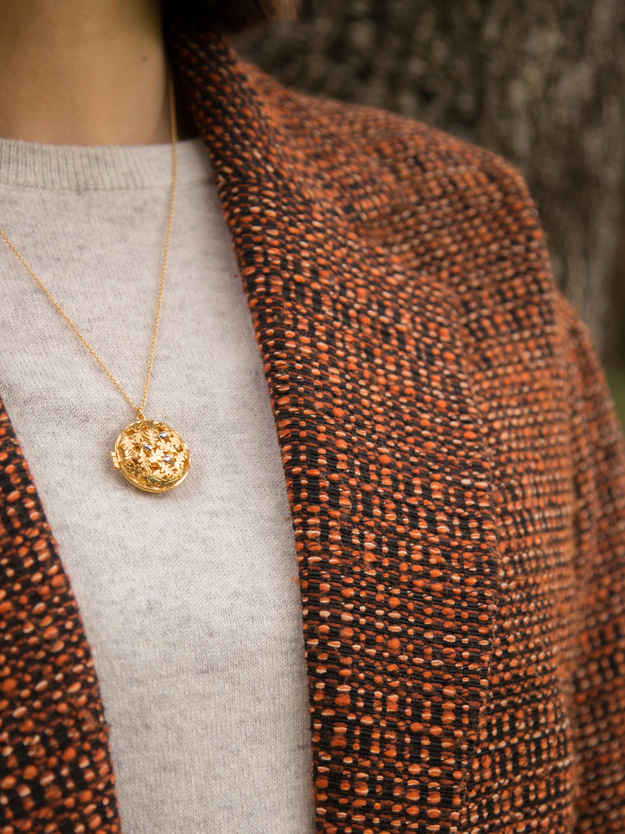 Oak Leaf & Acorn Locket - image 2