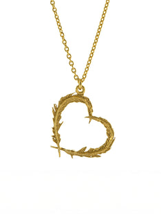 Delicate Feather Heart Necklace