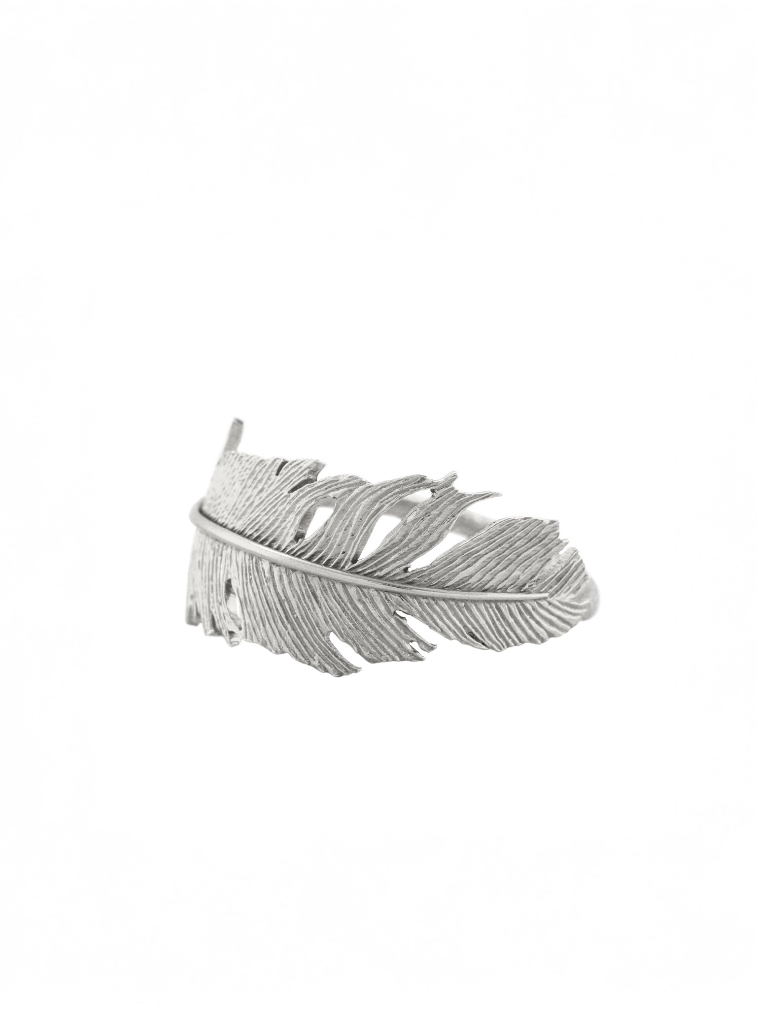 Wrapped Feather Ring - image 8 | silver