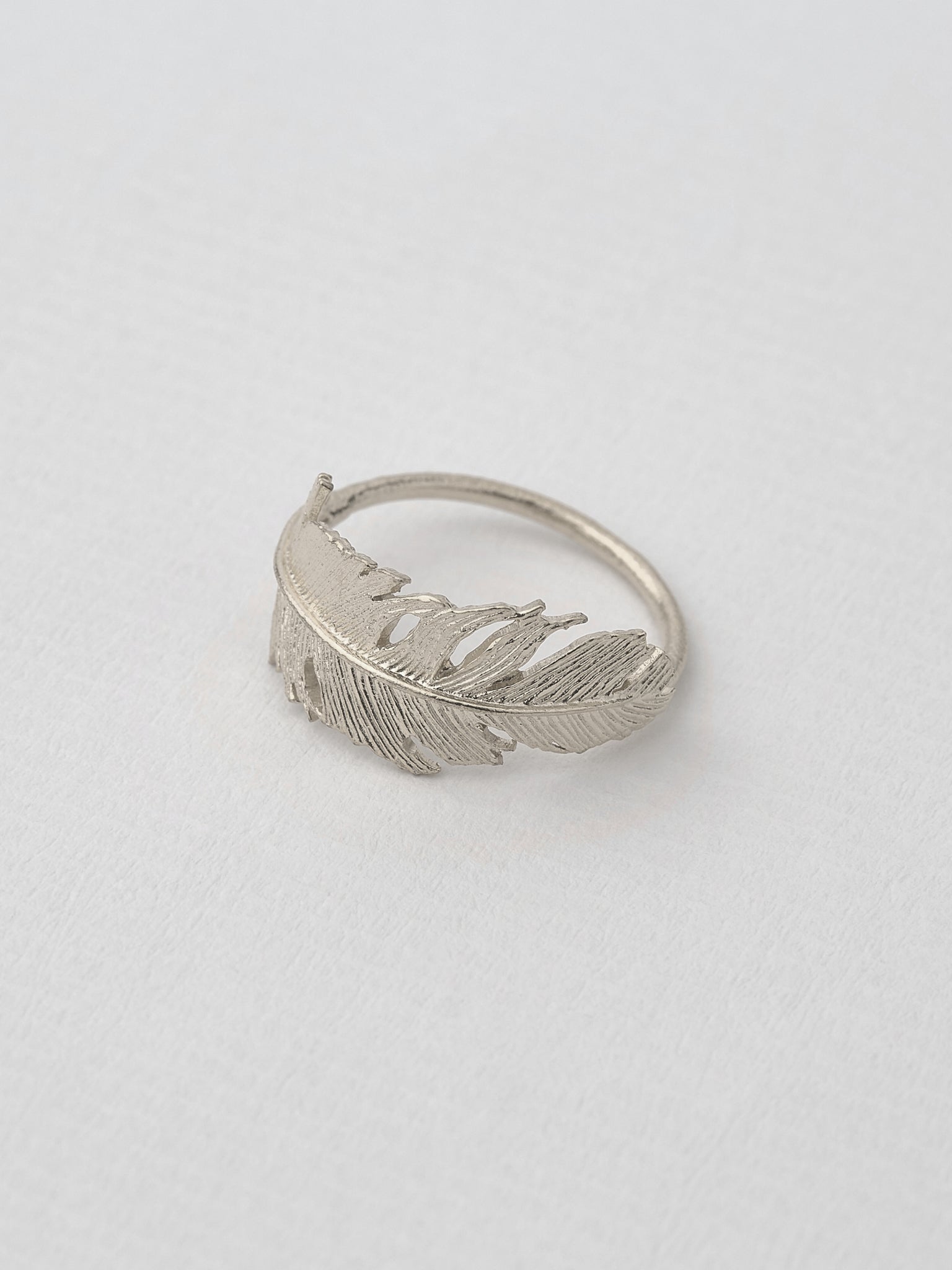 Wrapped Feather Ring - image 7 | silver
