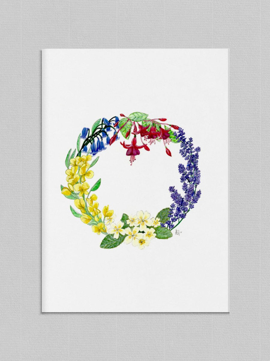 Blank Floral Garden Illustrated Greetings Card - image 1