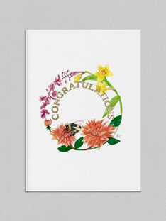 Congratulations Illustrated Greetings Card