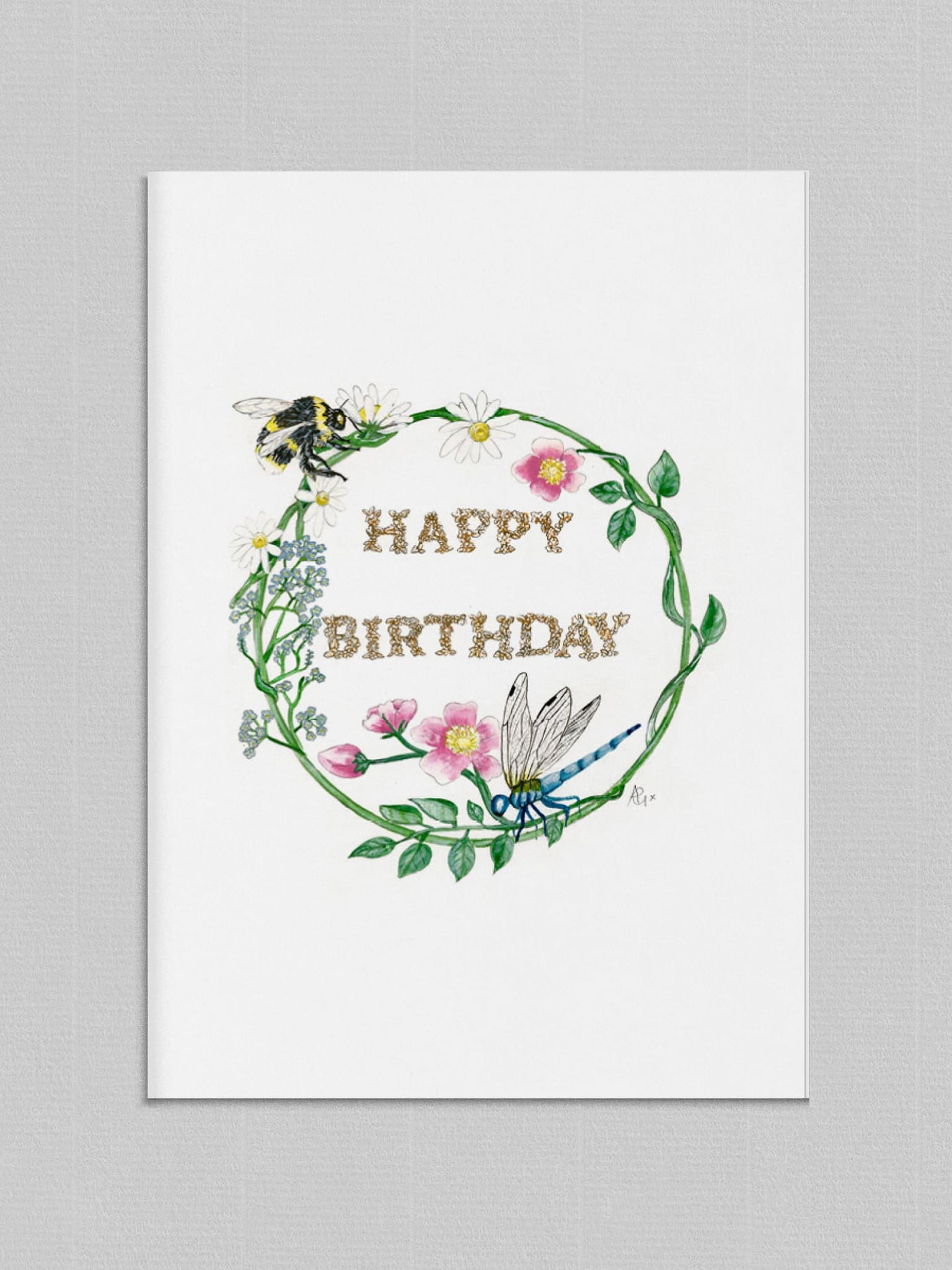 Happy Birthday Illustrated Greetings Card - image 1