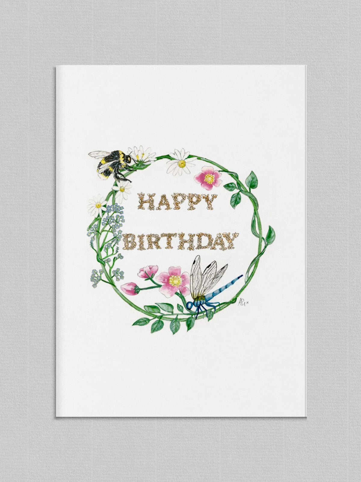 Happy Birthday Illustrated Greetings Card