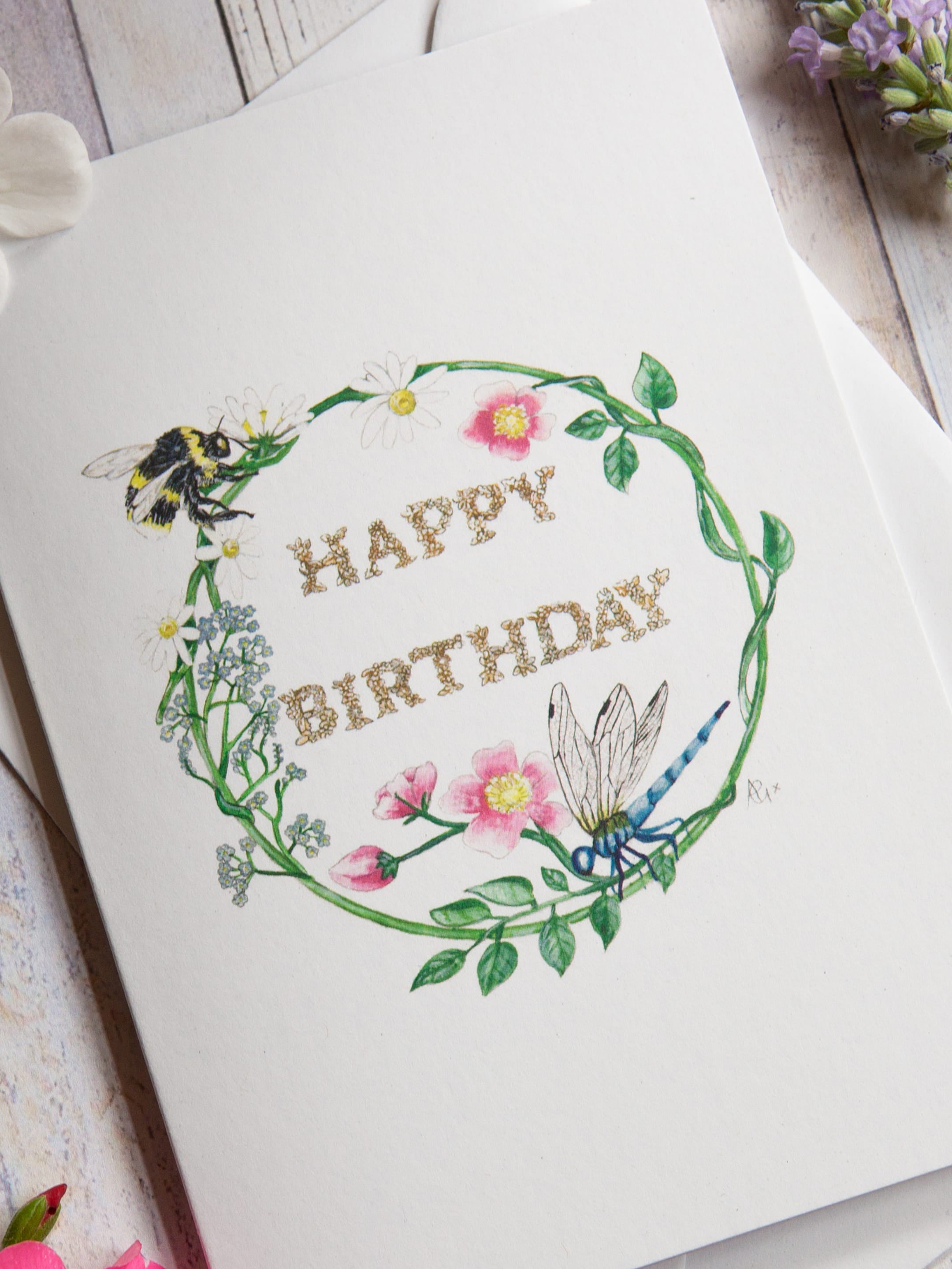 Happy Birthday Illustrated Greetings Card - image 2