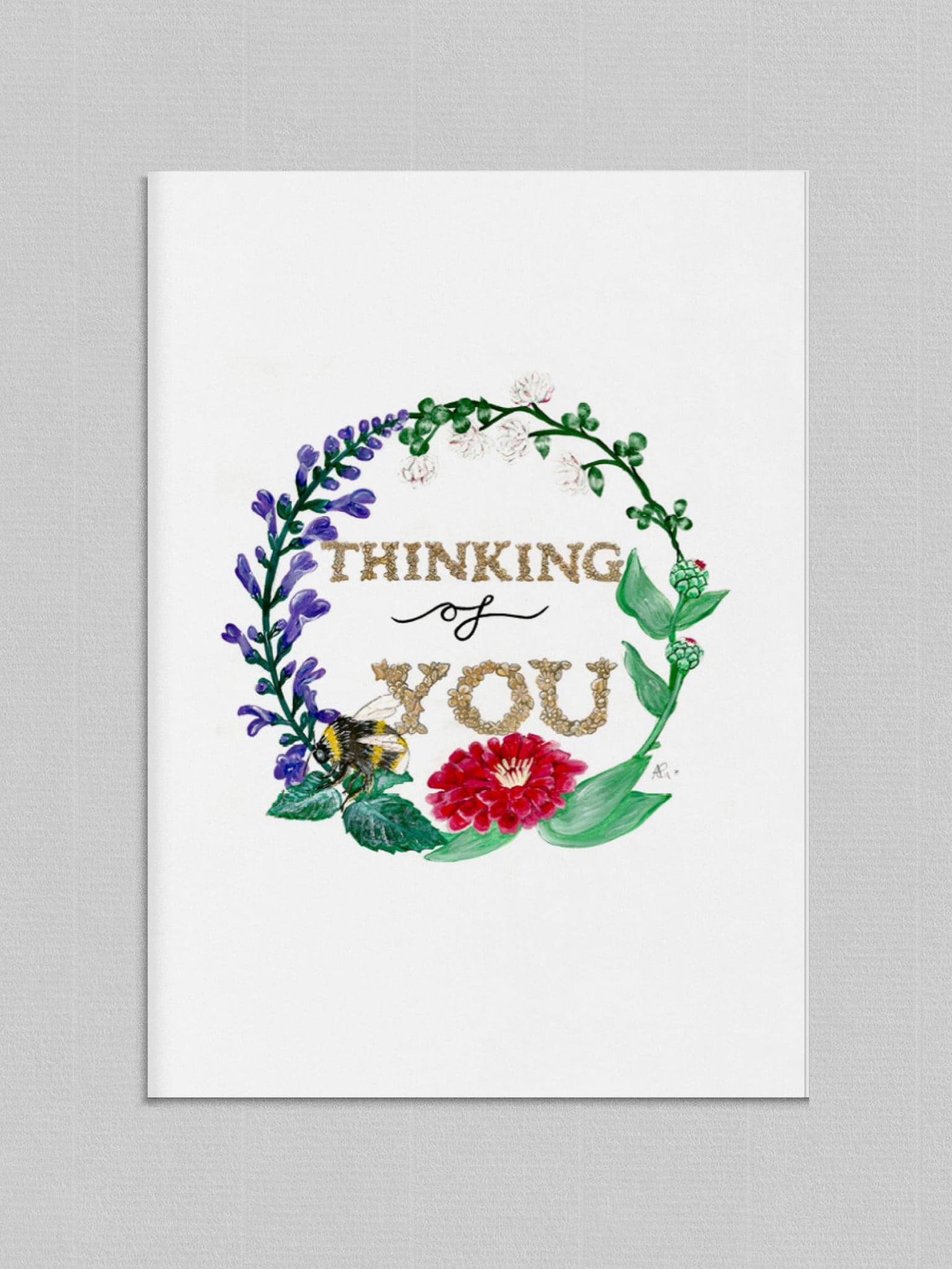 Thinking of You Illustrated Greetings Card - image 1