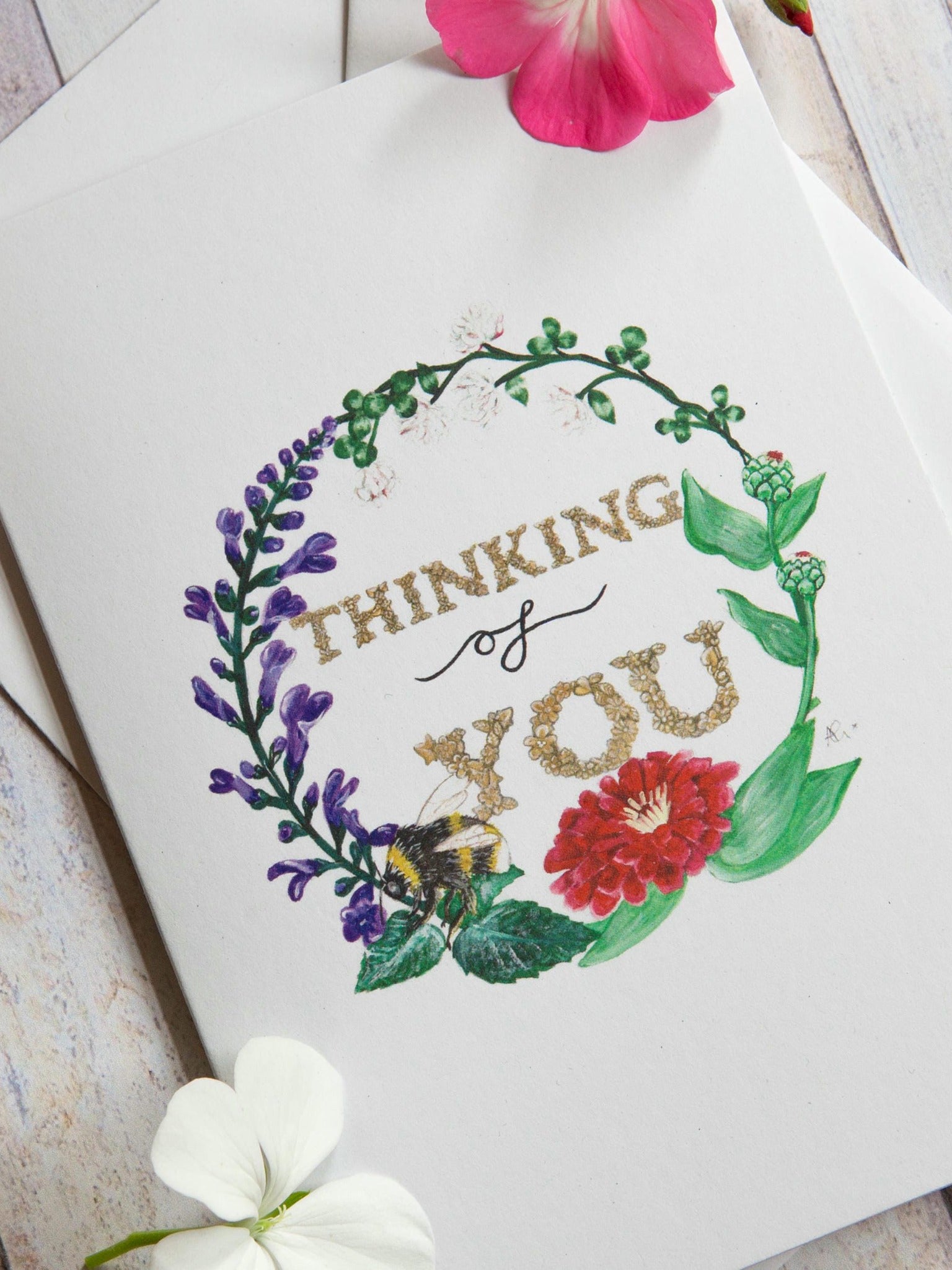 Thinking of You Illustrated Greetings Card - image 2