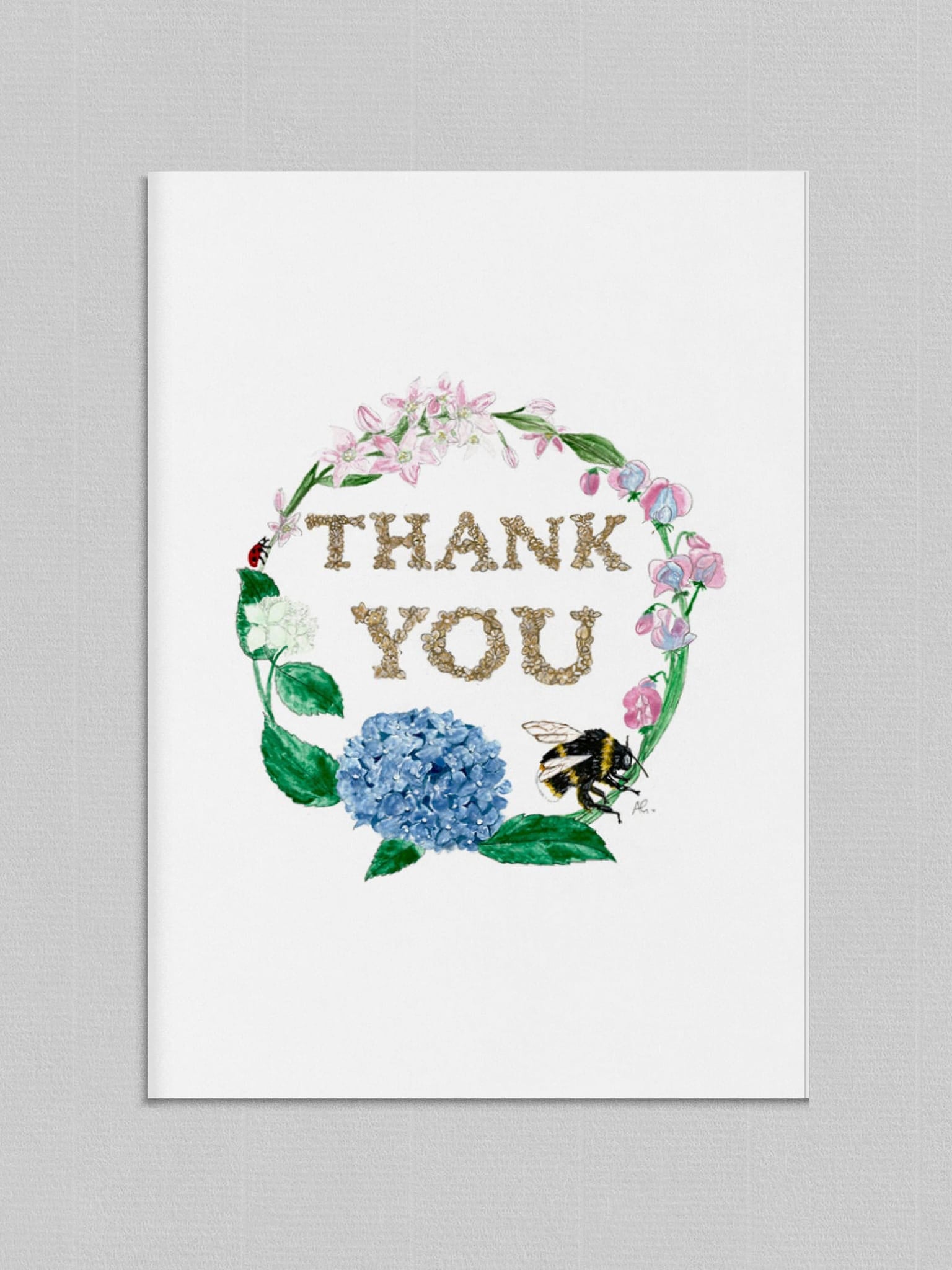 Thank You Illustrated Greetings Card - image 1