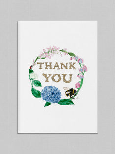 Thank You Illustrated Greetings Card