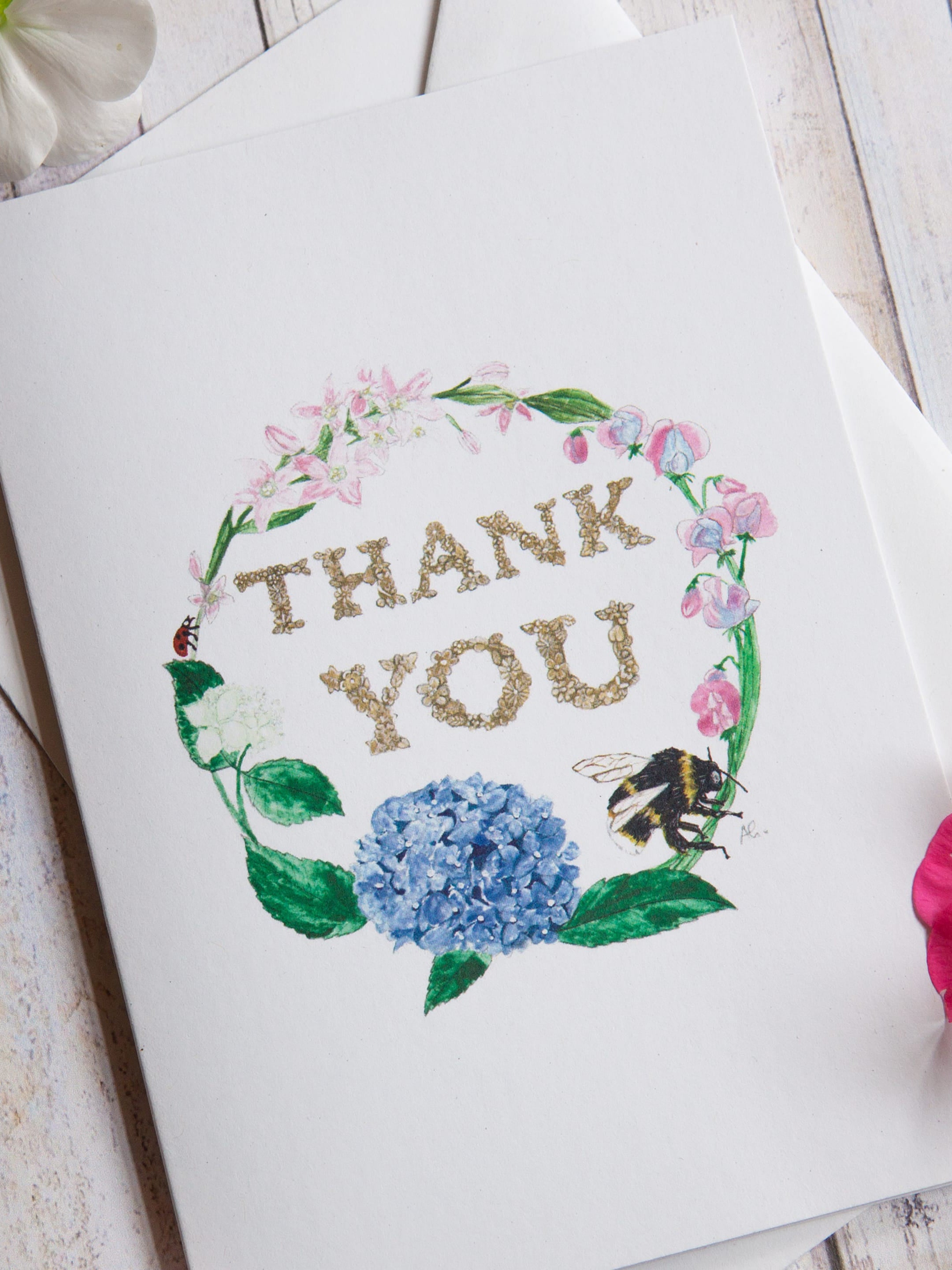 Thank You Illustrated Greetings Card - image 2