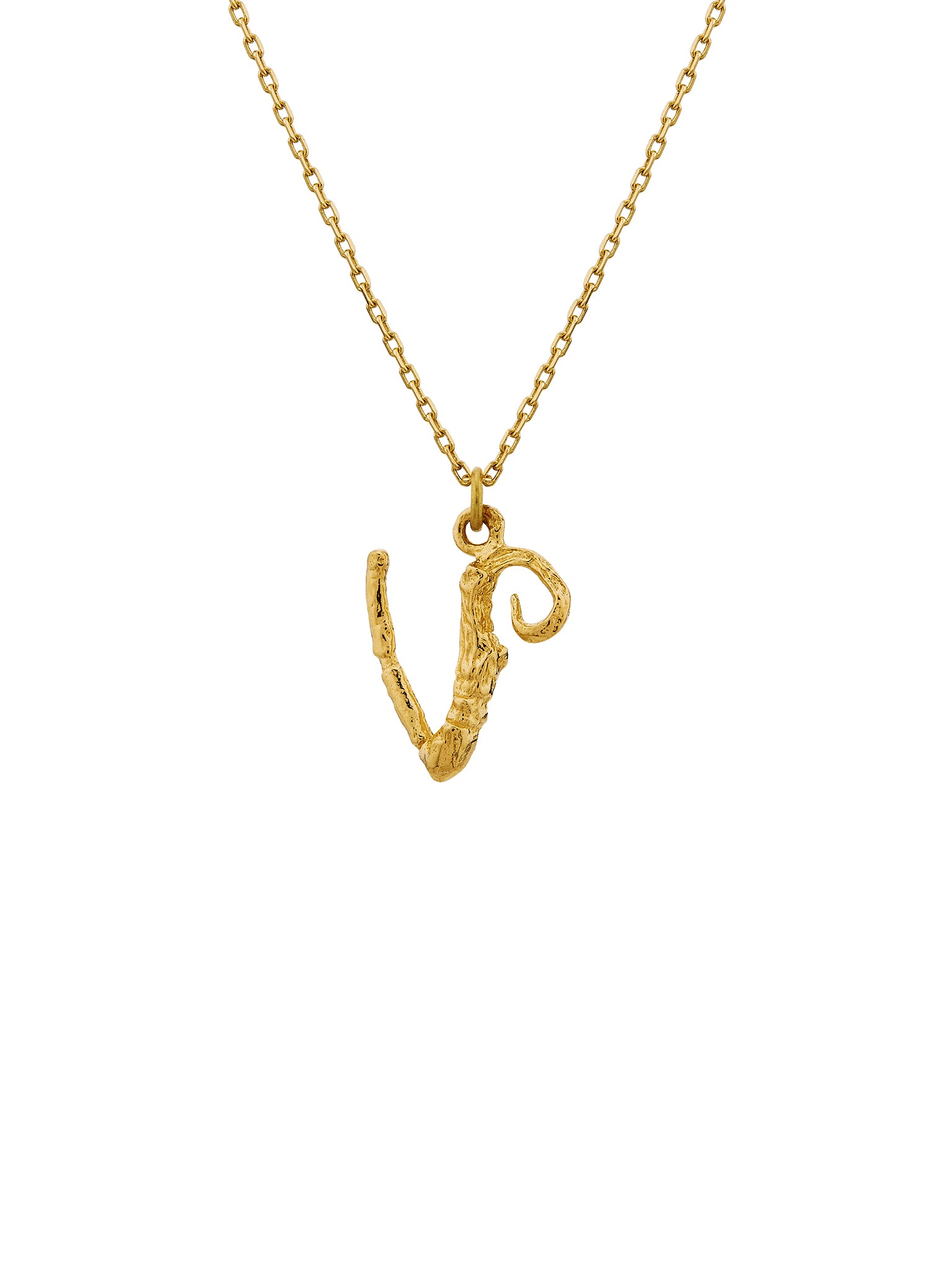 Enchanted Twig Alphabet - Letter V - image 3 | 18ct yellow gold