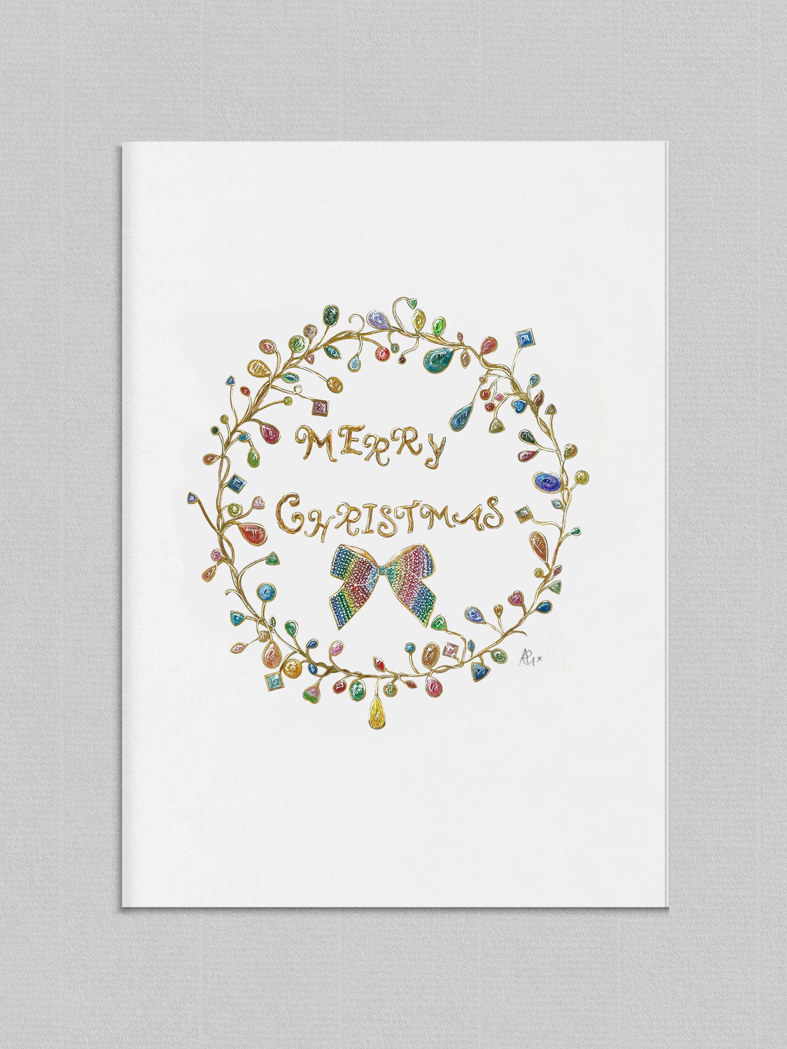 Illustrated Christmas Card - image 1 | silver