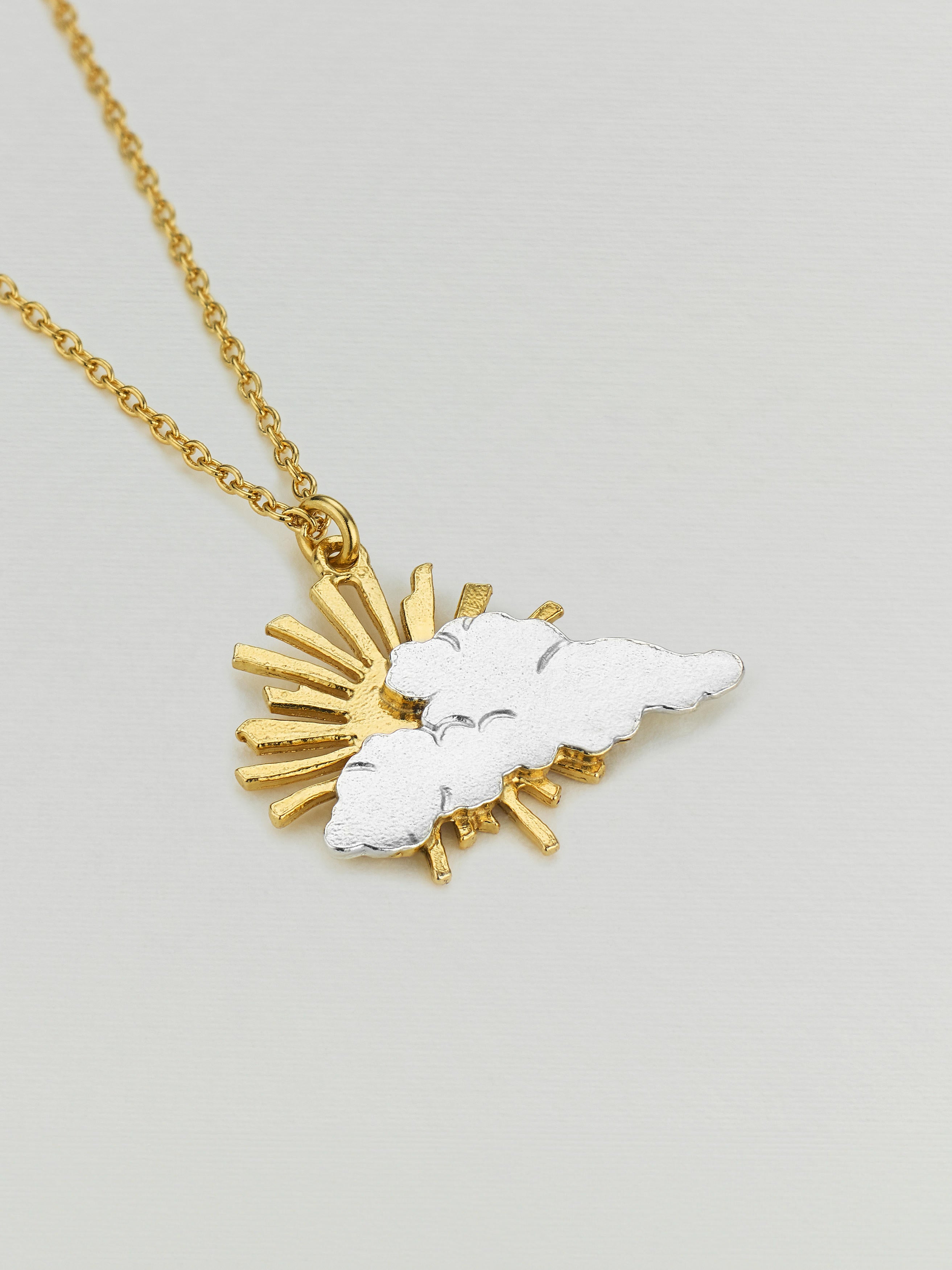 Rays of Hope Necklace - image 5 | silver & gold plate