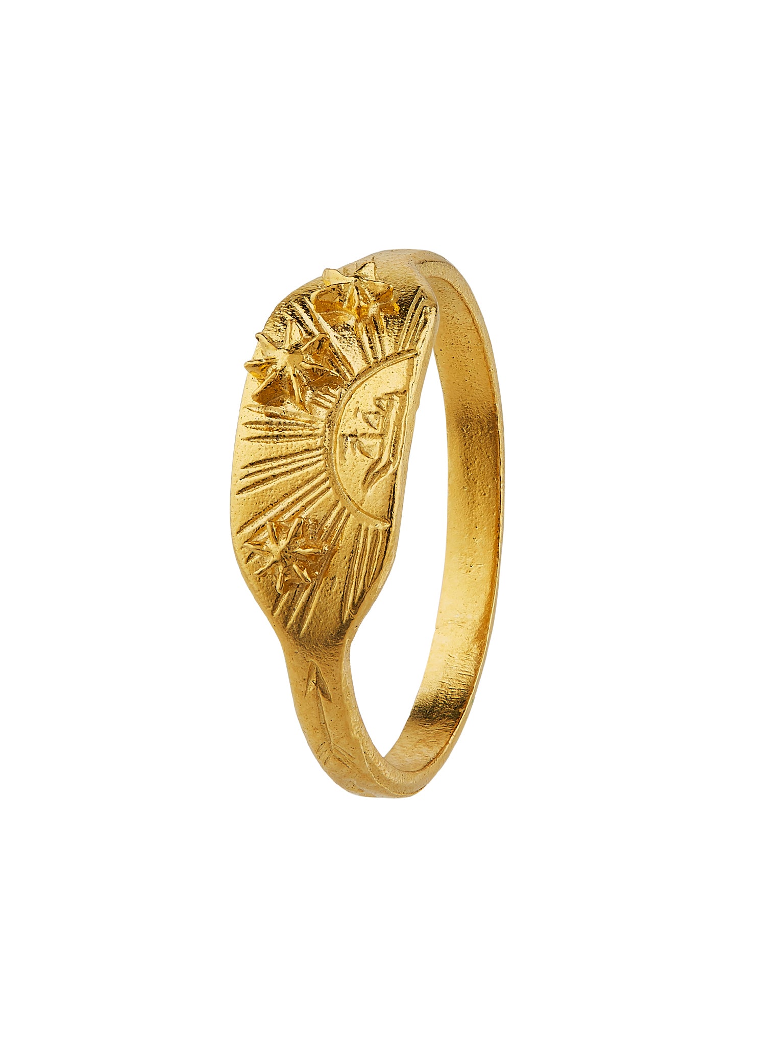 Sail into the Sunset Engraved Ring - image 1 | gold plate