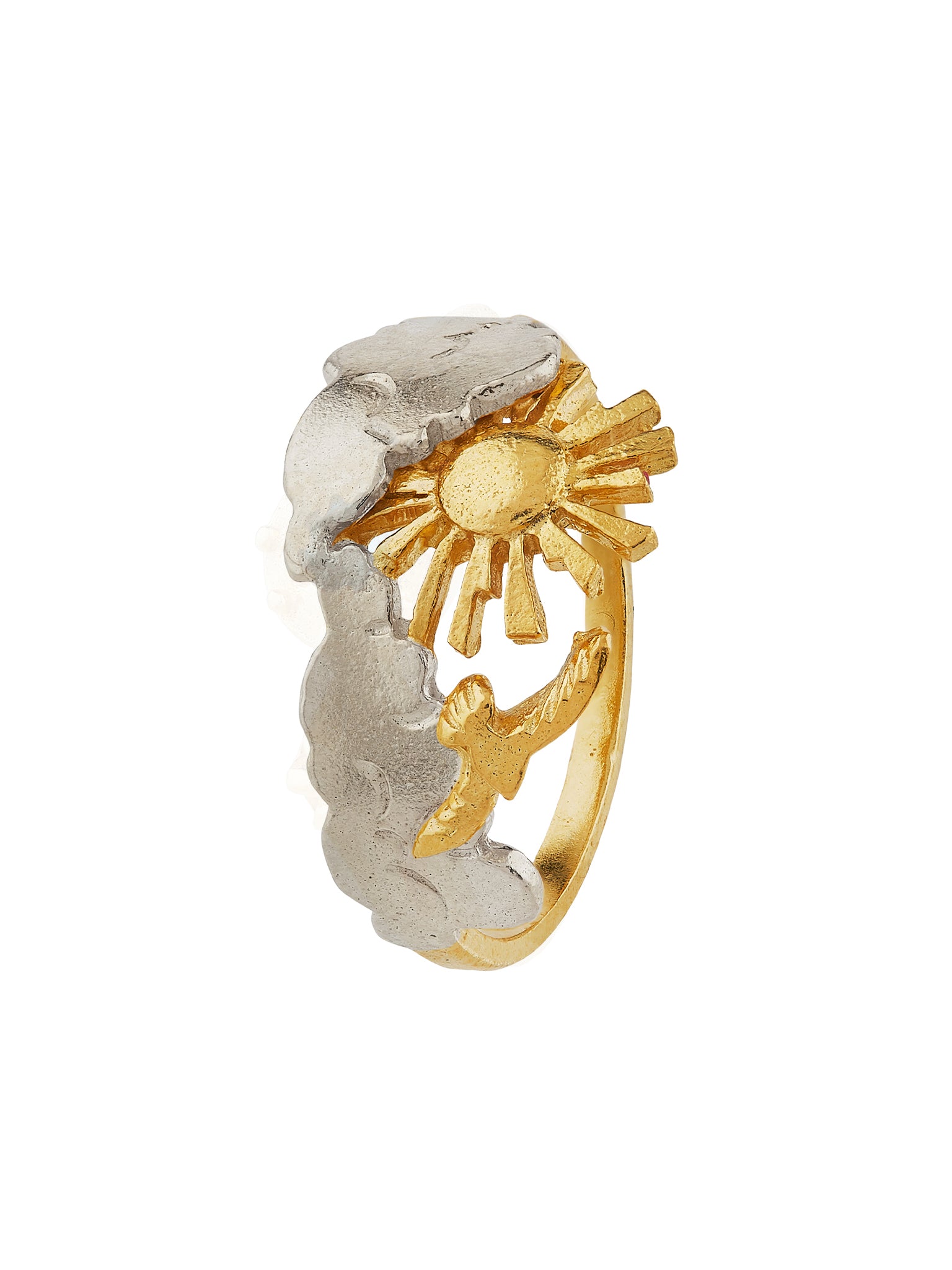 Morning Sunrise Ring - image 1 | silver & gold plate