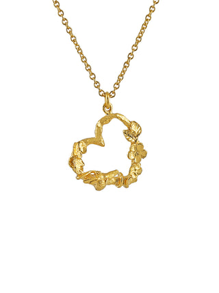 Floral Heart Necklace with Itsy Bitsy Bee