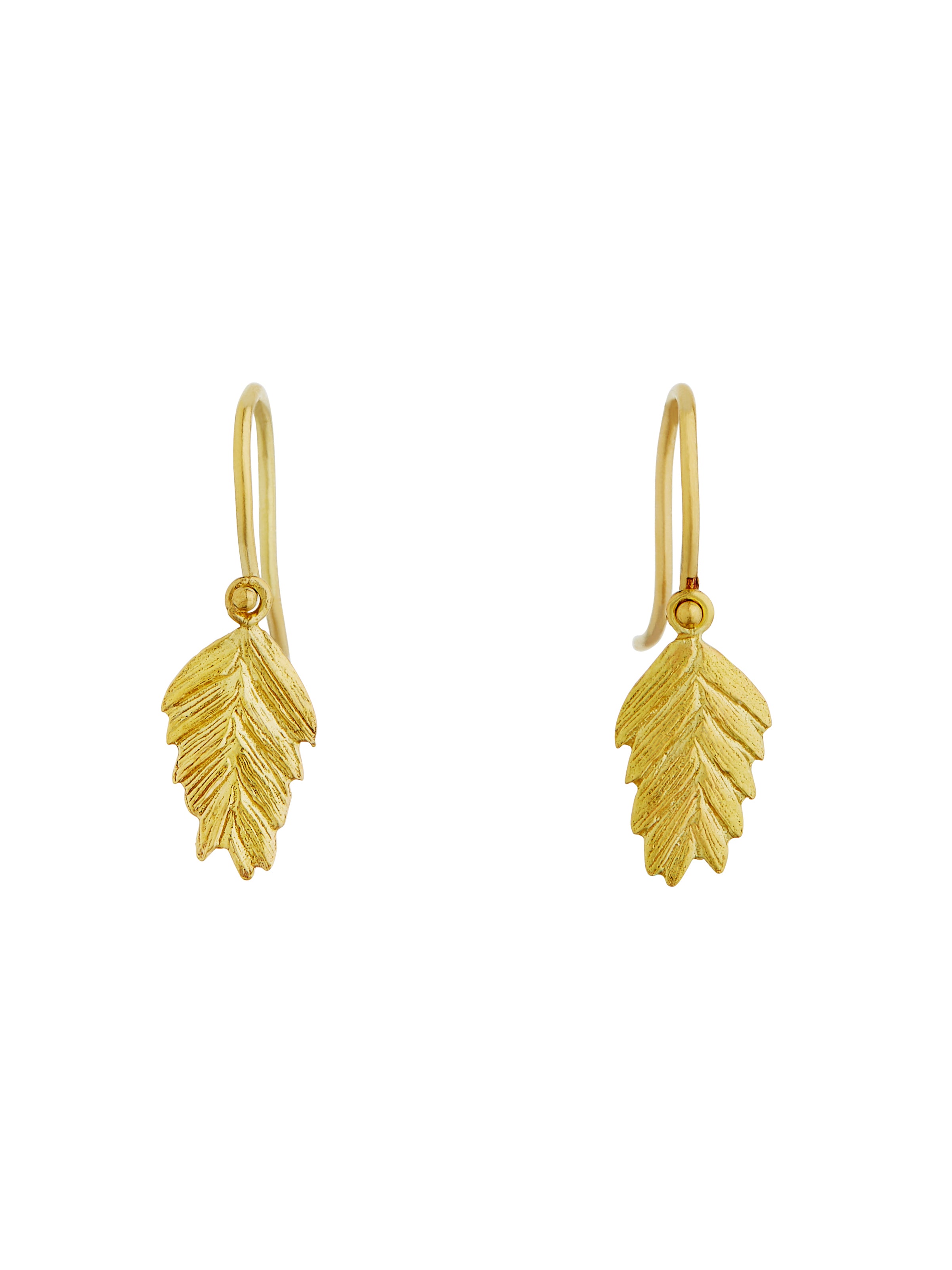 Woodland Grass Hook Drop Earrings - image 1 | 18ct yellow gold