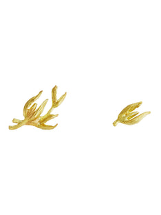 Asymmetric Flyaway Oat Seed Stud Earrings